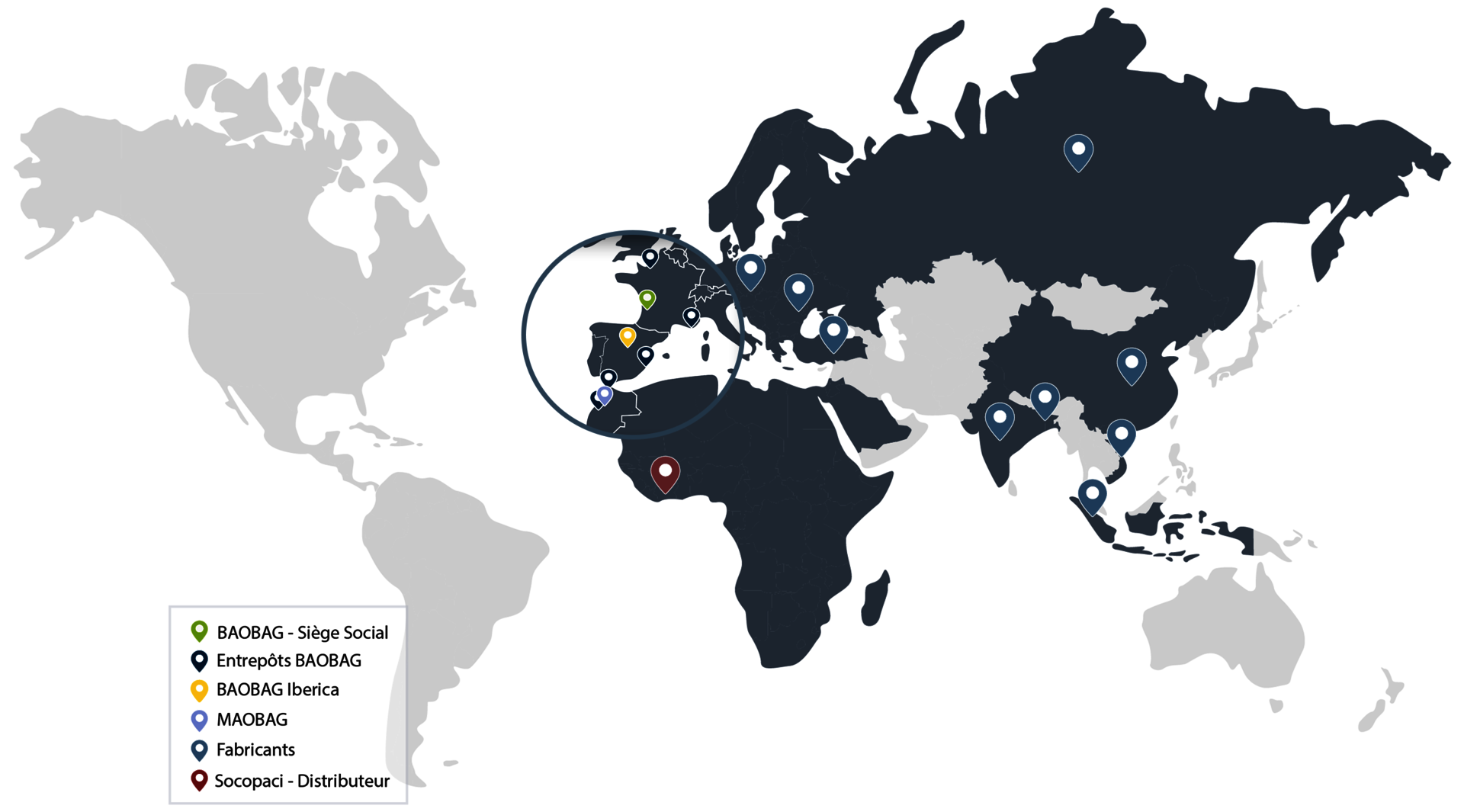 BAOBAG, présence mondiale
